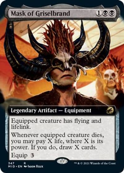 Mask of Griselbrand Extended Art Innistrad: Midnight Hunt Magic card