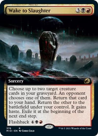 Wake to Slaughter Extended Art Innistrad: Midnight Hunt Magic card