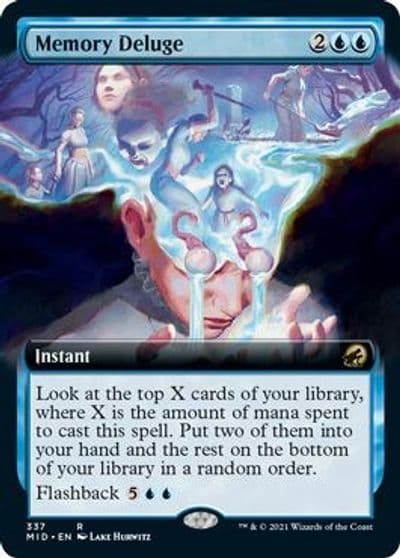 Memory Deluge Extended Art Innistrad: Midnight Hunt Magic card