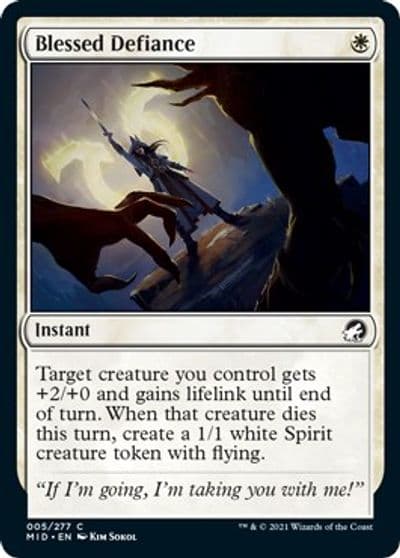 Blessed Defiance Innistrad: Midnight Hunt Magic card