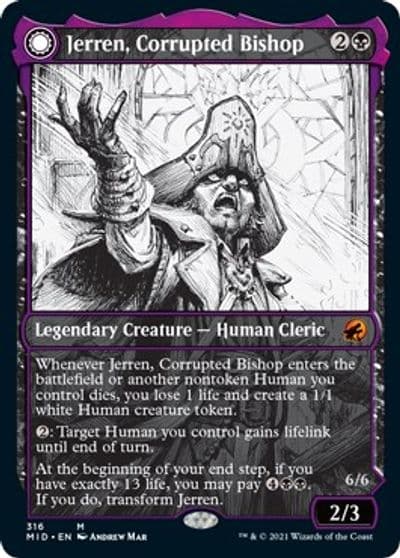 Jerren Corrupted Bishop Showcase Innistrad: Midnight Hunt Magic card