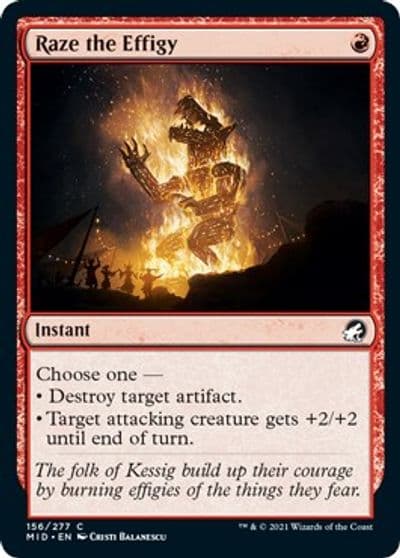 Raze the Effigy Innistrad: Midnight Hunt Magic card