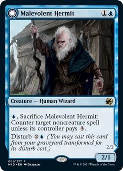 Malevolent Hermit Innistrad: Midnight Hunt Magic card