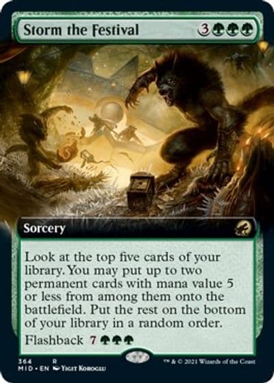 Storm the Festival Extended Art Innistrad: Midnight Hunt Magic card