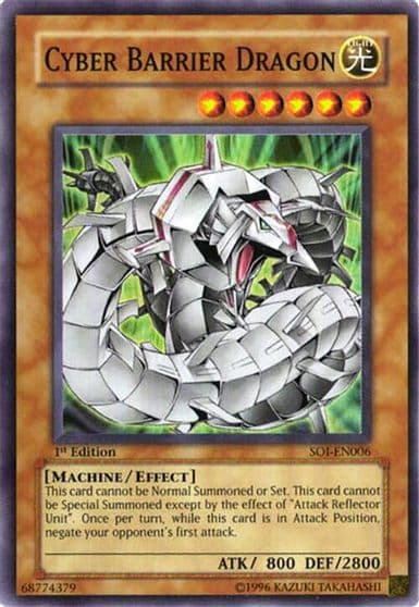 Cyber Barrier Dragon Shadow of Infinity Yu-Gi-Oh! card