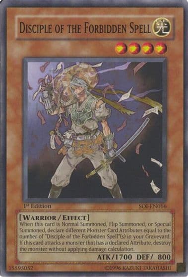 Disciple of the Forbidden Spell Shadow of Infinity Yu-Gi-Oh! card