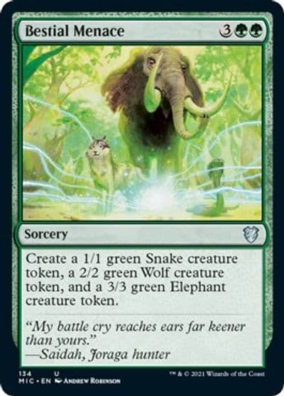 Bestial Menace Commander: Innistrad: Midnight Hunt Magic card