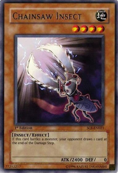Chainsaw Insect Shadow of Infinity Yu-Gi-Oh! card