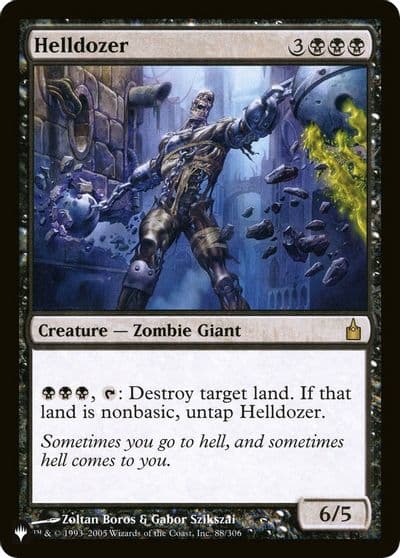 Helldozer The List Reprints Magic card