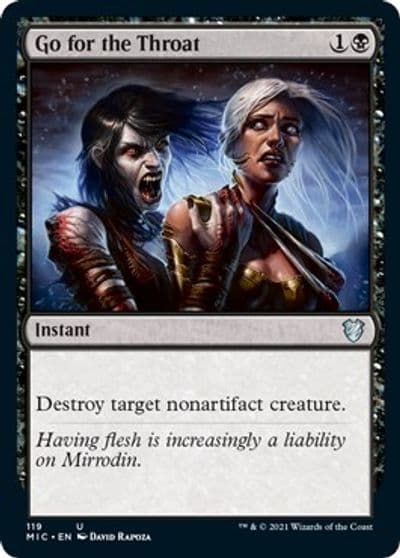 Go for the Throat Commander: Innistrad: Midnight Hunt Magic card