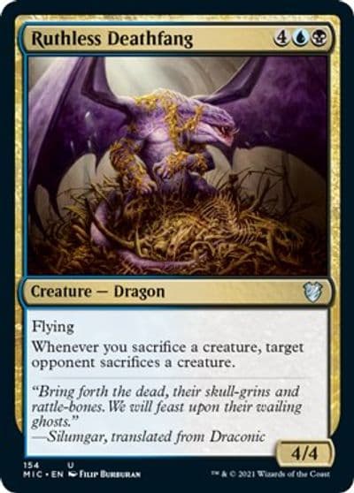 Ruthless Deathfang Commander: Innistrad: Midnight Hunt Magic card