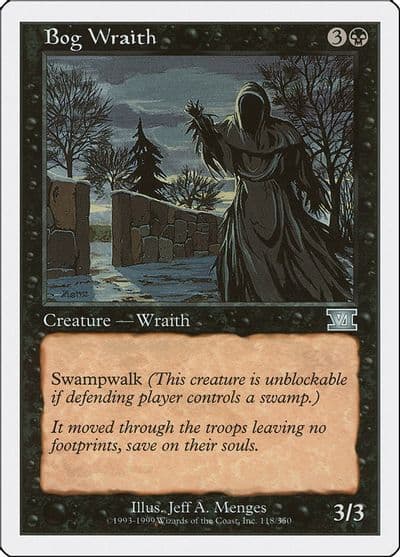 Bog Wraith Classic Sixth Edition Magic card