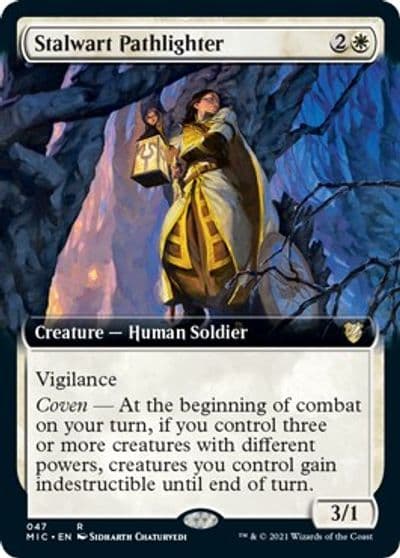 Stalwart Pathlighter Extended Art Commander: Innistrad: Midnight Hunt Magic card