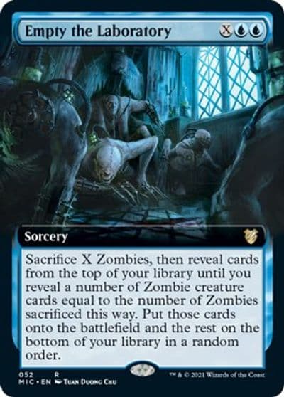 Empty the Laboratory Extended Art Commander: Innistrad: Midnight Hunt Magic card