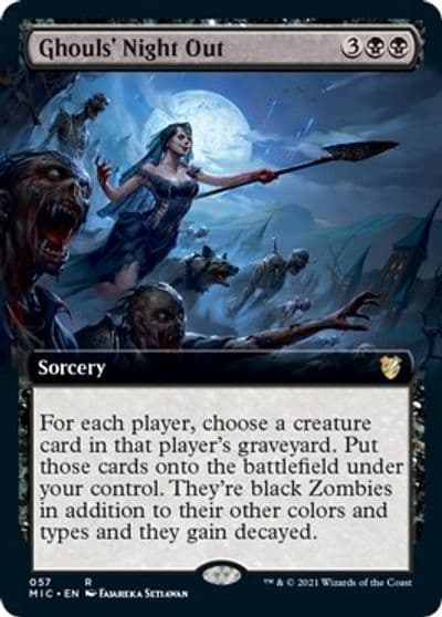 Ghouls Night Out Extended Art Commander: Innistrad: Midnight Hunt Magic card