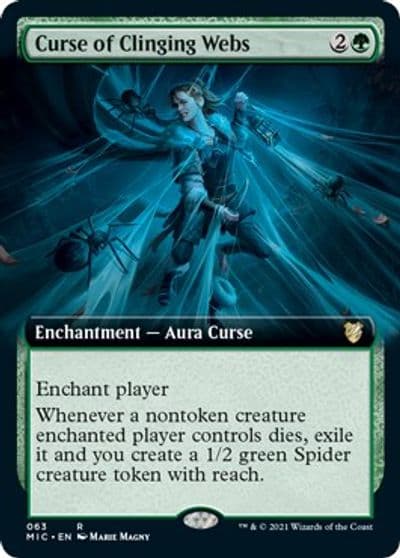 Curse of Clinging Webs Extended Art Commander: Innistrad: Midnight Hunt Magic card