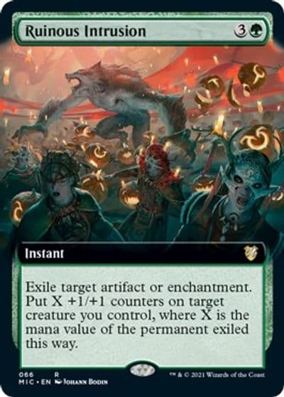 Ruinous Intrusion Extended Art Commander: Innistrad: Midnight Hunt Magic card