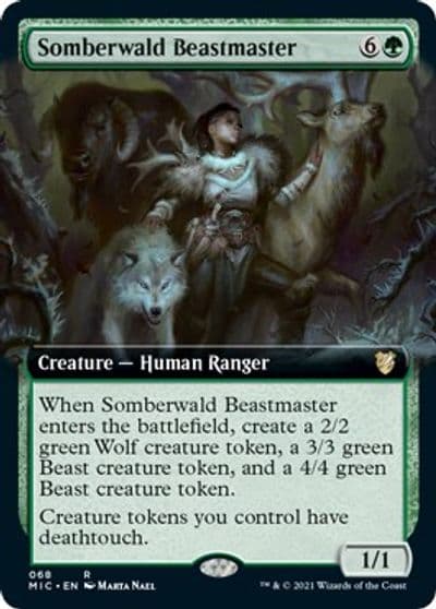 Somberwald Beastmaster Extended Art Commander: Innistrad: Midnight Hunt Magic card