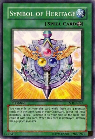 Symbol of Heritage Shadow of Infinity Yu-Gi-Oh! card