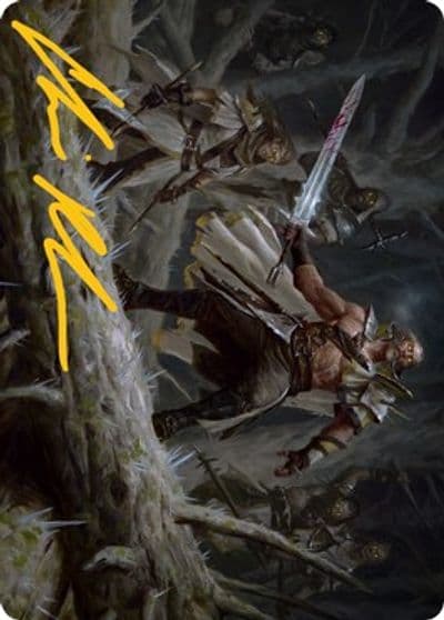 Tovolar Dire Overlord Art Card 05 81 Gold Stamped Signature Art Series: Innistrad: Midnight Hunt Magic card