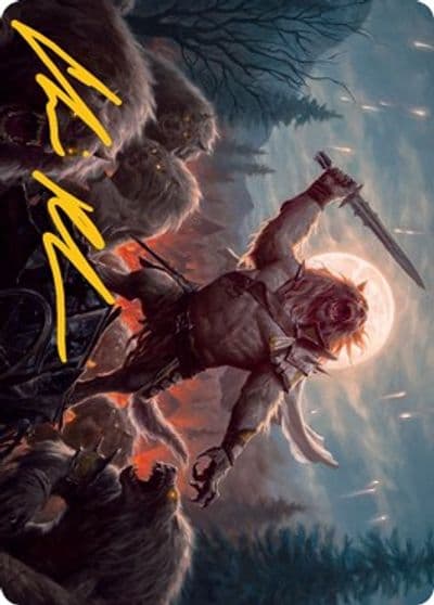Tovolar the Midnight Scourge Art Card 06 81 Gold Stamped Signature Art Series: Innistrad: Midnight Hunt Magic card
