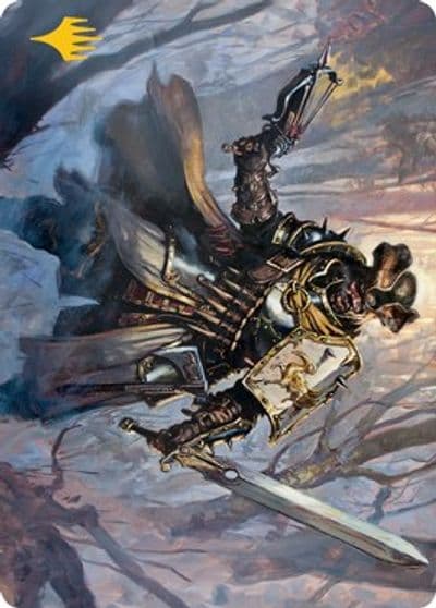 Brutal Cathar Art Card Gold Stamped Signature Art Series: Innistrad: Midnight Hunt Magic card