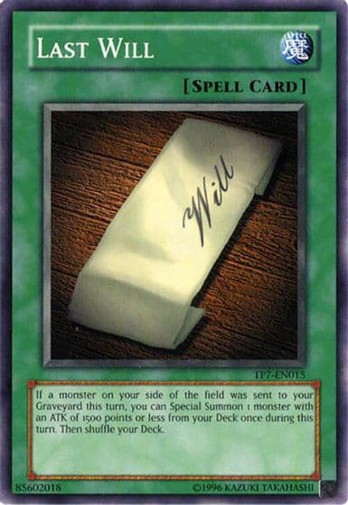 Last Will Speed Duel: Tournament Pack 7 Yu-Gi-Oh! card