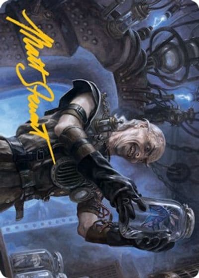 Delver of Secrets Art Card Gold Stamped Signature Art Series: Innistrad: Midnight Hunt Magic card