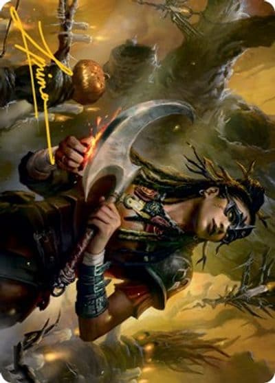 Harvesttide Sentry Art Card Gold Stamped Signature Art Series: Innistrad: Midnight Hunt Magic card