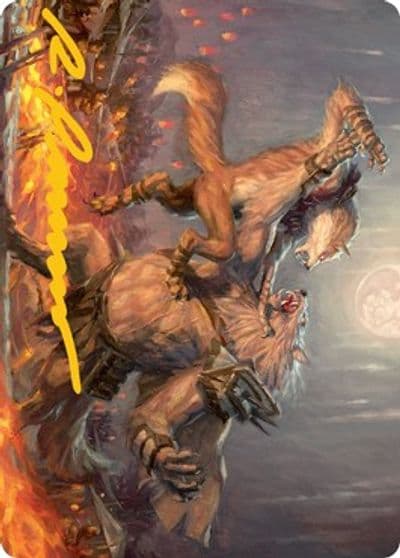 Duel for Dominance Art Card Gold Stamped Signature Art Series: Innistrad: Midnight Hunt Magic card