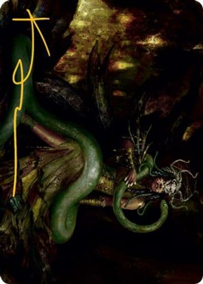 Saryth the Vipers Fang Art Card Gold Stamped Signature Art Series: Innistrad: Midnight Hunt Magic card