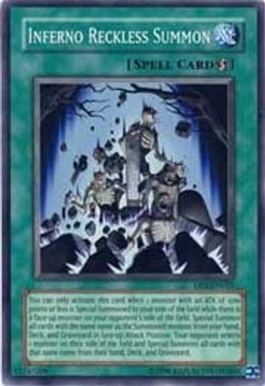 Inferno Reckless Summon Duelist Pack 2: Chazz Princeton Yu-Gi-Oh! card