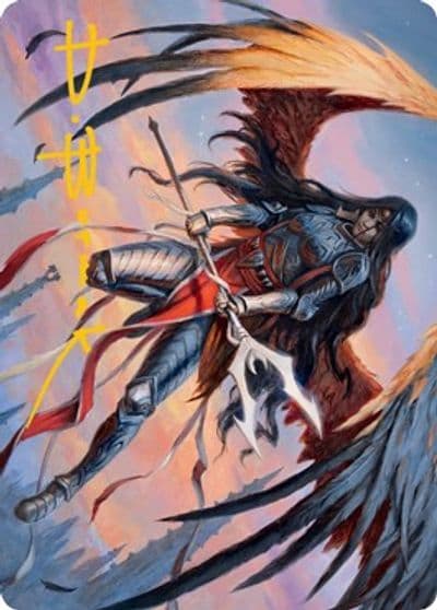 Liesa Forgotten Archangel Art Card Gold Stamped Signature Art Series: Innistrad: Midnight Hunt Magic card