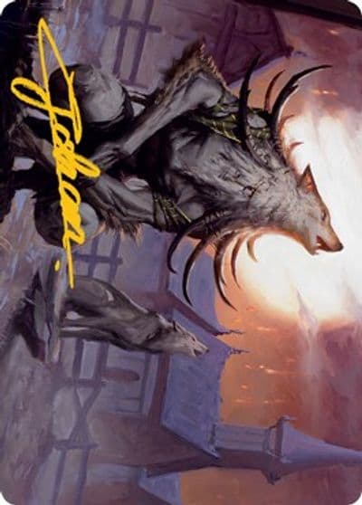 Lord of the Ulvenwald Art Card Gold Stamped Signature Art Series: Innistrad: Midnight Hunt Magic card