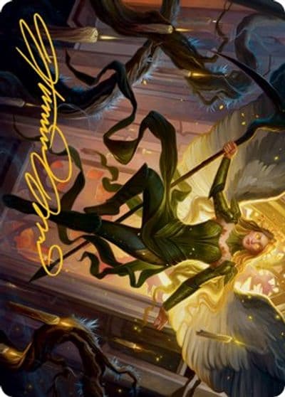 Sigarda Champion of Light Art Card Gold Stamped Signature Art Series: Innistrad: Midnight Hunt Magic card