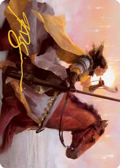 Sunrise Cavalier Art Card Gold Stamped Signature Art Series: Innistrad: Midnight Hunt Magic card
