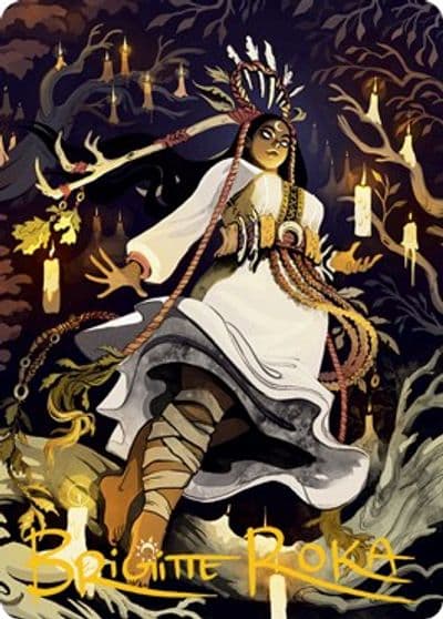 Candlegrove Witch Art Card 76 81 Gold Stamped Signature Art Series: Innistrad: Midnight Hunt Magic card
