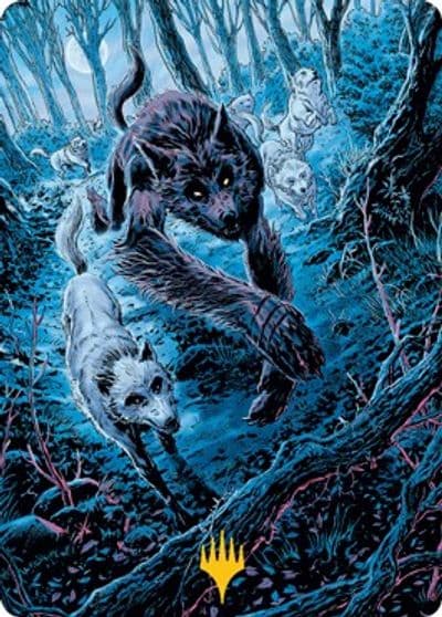 Untamed Pup Art Card Gold Stamped Signature Art Series: Innistrad: Midnight Hunt Magic card