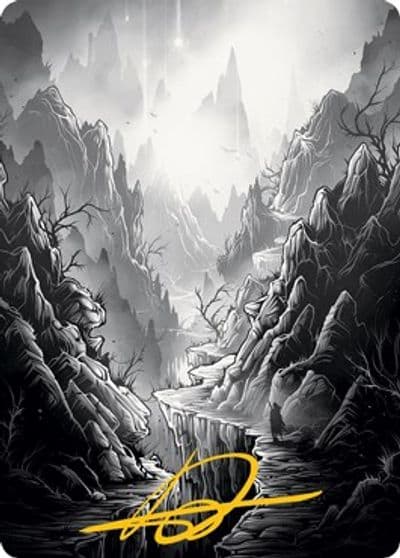 Mountain Art Card Gold Stamped Signature Art Series: Innistrad: Midnight Hunt Magic card