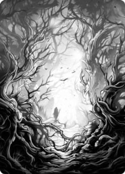 Forest Art Card 81 81 Art Series: Innistrad: Midnight Hunt Magic card