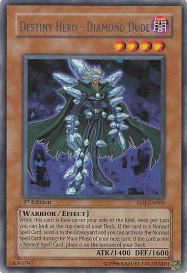 Destiny Hero Diamond Dude Enemy of Justice Yu-Gi-Oh! card