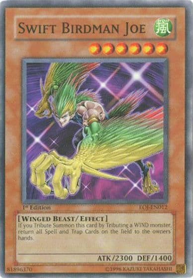 Swift Birdman Joe Enemy of Justice Yu-Gi-Oh! card