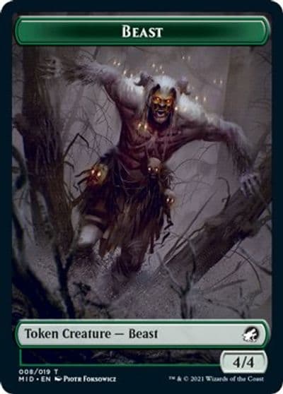 Beast Spider 011 Double Sided Token Innistrad: Midnight Hunt Magic card