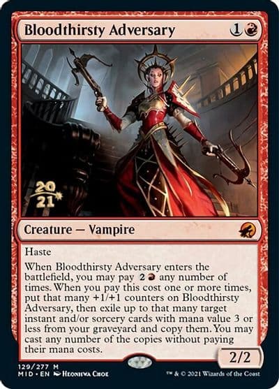 Bloodthirsty Adversary Prerelease Cards Magic card