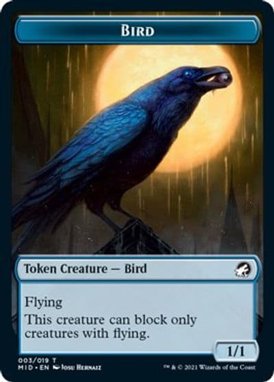 Bird Token Innistrad: Midnight Hunt Magic card