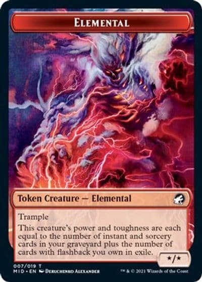 Elemental Token Innistrad: Midnight Hunt Magic card
