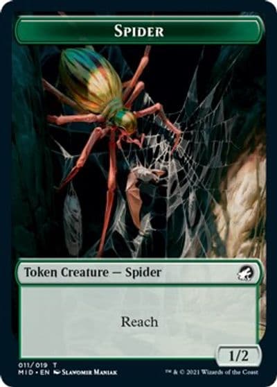 Spider Token Innistrad: Midnight Hunt Magic card