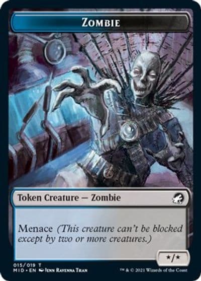 Zombie 015 Token Innistrad: Midnight Hunt Magic card