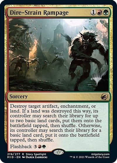 Dire Strain Rampage Promo Pack: Innistrad: Midnight Hunt Magic card