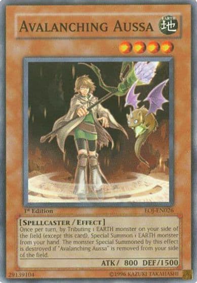 Avalanching Aussa Enemy of Justice Yu-Gi-Oh! card